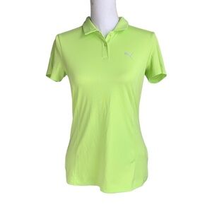 Puma Dry Cell Gold Polo Shirt Short Sleeve Neon Size XS